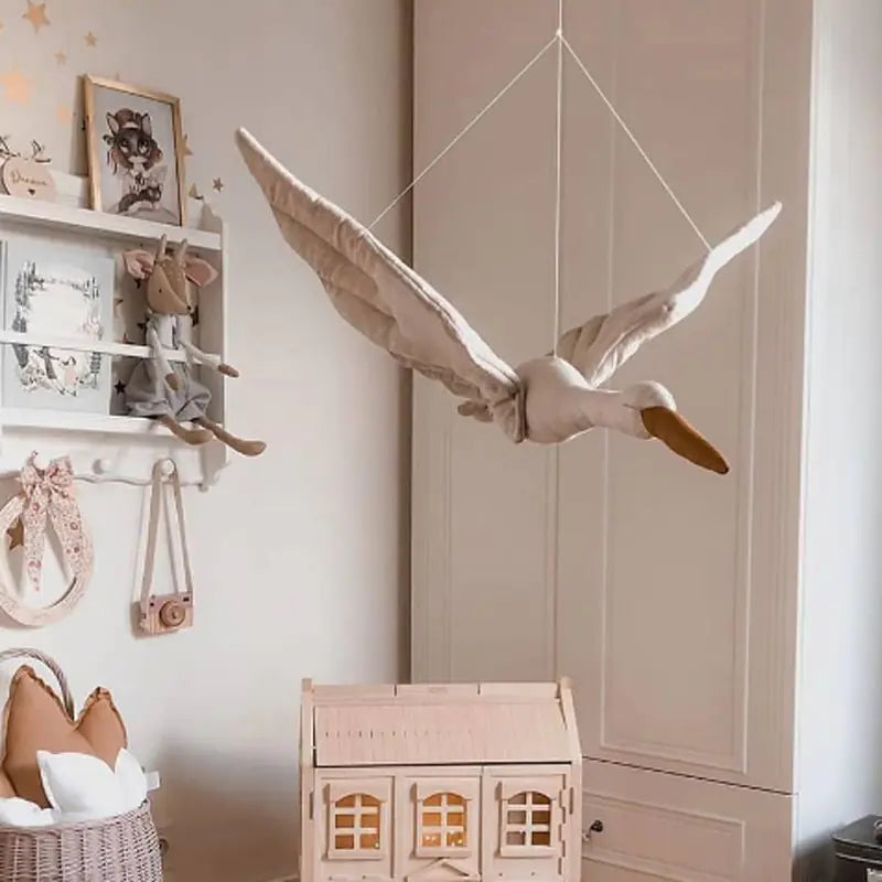 Nordic Cartoon Swan Plush Toy and Wall Decor Pillow