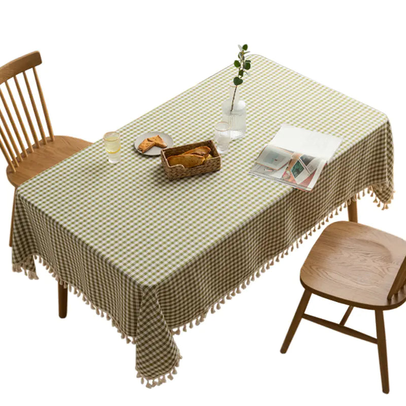 Nordic Style Rectangular Tablecloth with Tassels