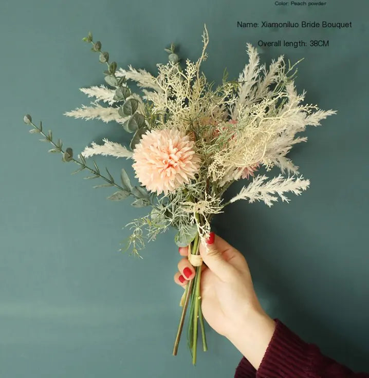 Pink Peony Bouquet for Nordic Table Decoration