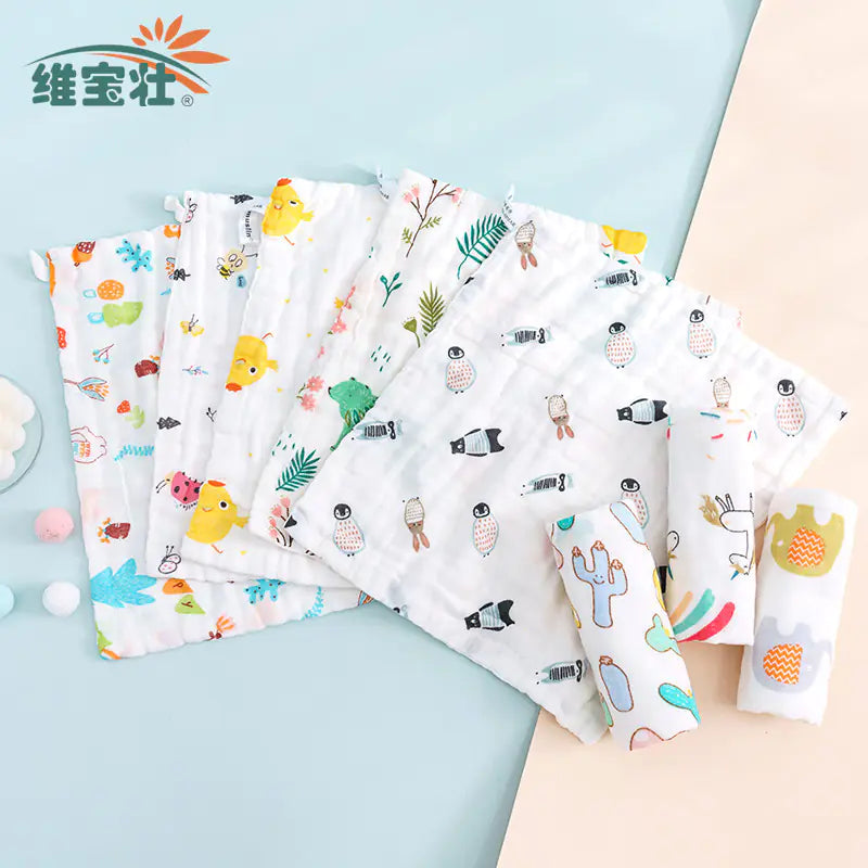 Wholesale Baby Towels - 6-Layer Cotton Face Cloths