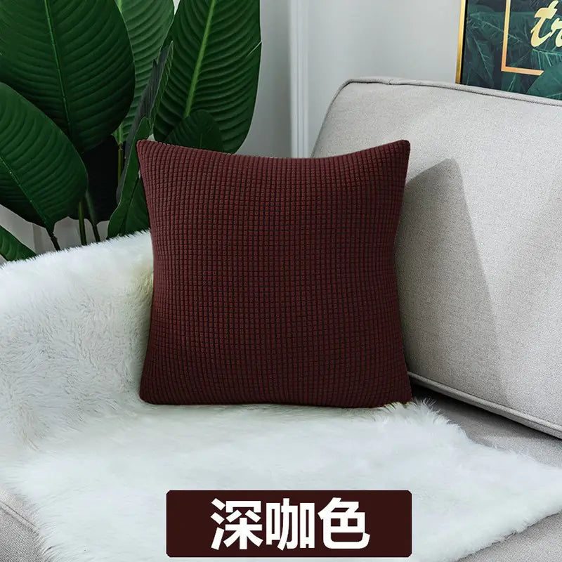 Nordic Office Sofa Square Velvet Cushion with Insert