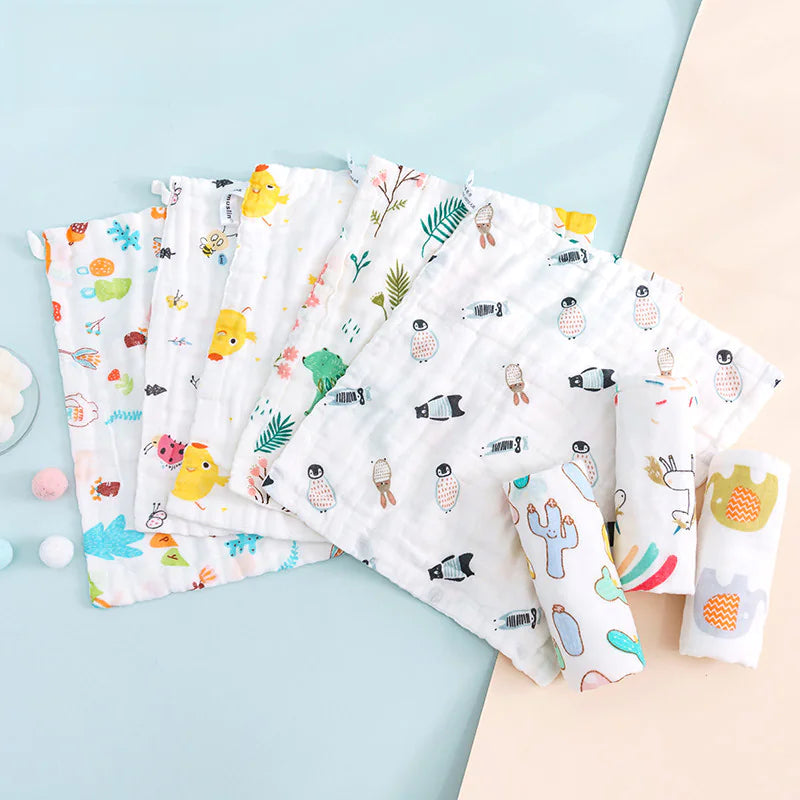 Wholesale Baby Towels - 6-Layer Cotton Face Cloths