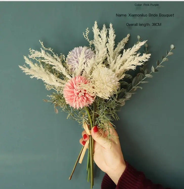 Pink Peony Bouquet for Nordic Table Decoration