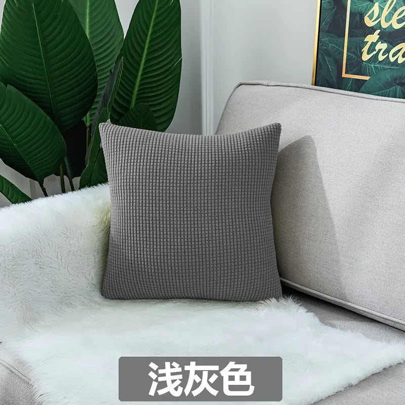 Nordic Office Sofa Square Velvet Cushion with Insert