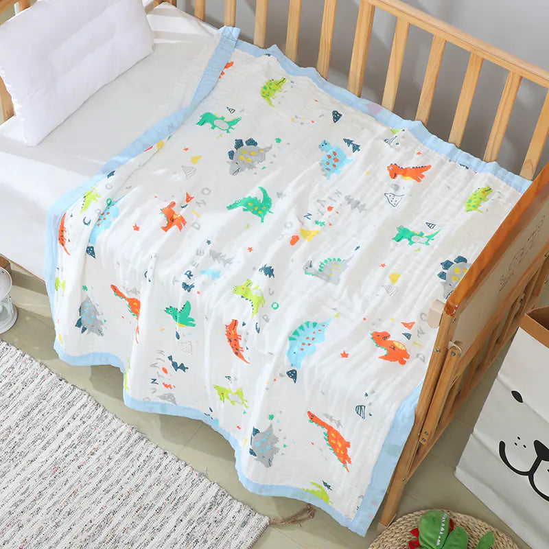 Bamboo Cotton 4-Layer Muslin Bath Towel and Swaddle