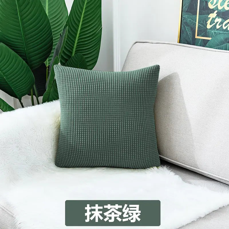 Nordic Office Sofa Square Velvet Cushion with Insert