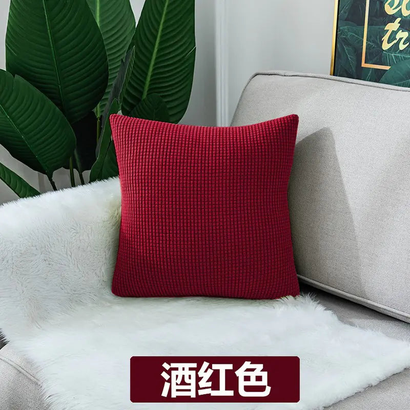 Nordic Office Sofa Square Velvet Cushion with Insert