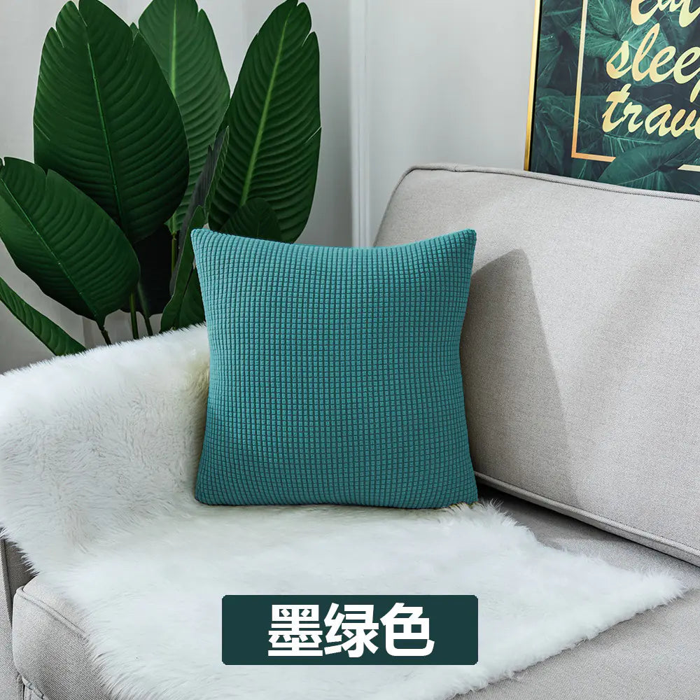 Nordic Office Sofa Square Velvet Cushion with Insert