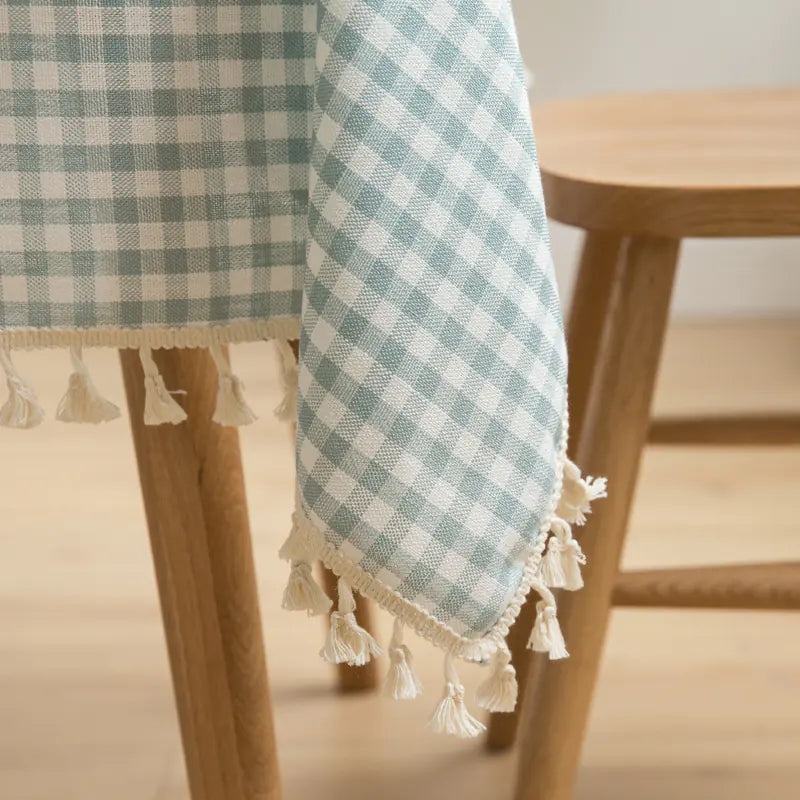 Nordic Style Rectangular Tablecloth with Tassels