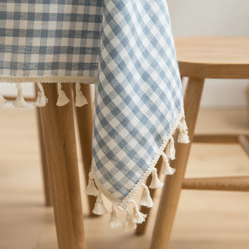 Nordic Style Rectangular Tablecloth with Tassels