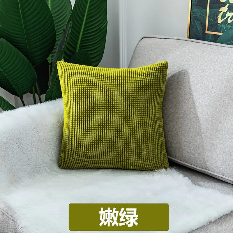 Nordic Office Sofa Square Velvet Cushion with Insert