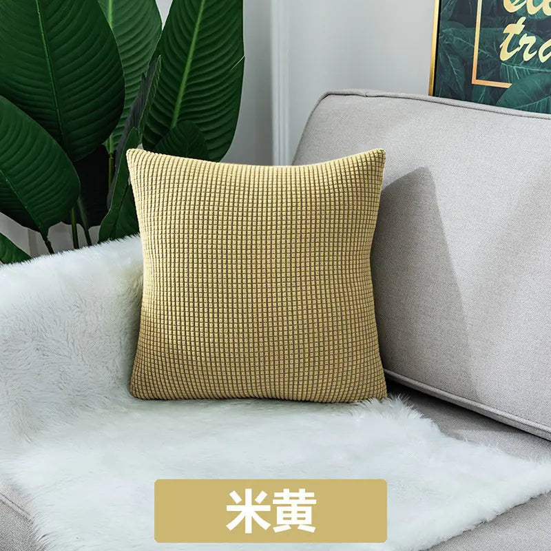 Nordic Office Sofa Square Velvet Cushion with Insert
