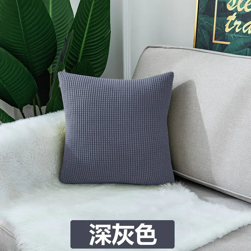 Nordic Office Sofa Square Velvet Cushion with Insert