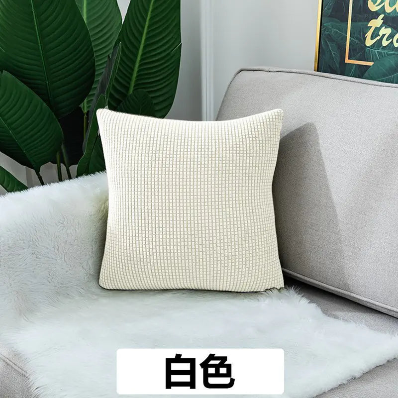 Nordic Office Sofa Square Velvet Cushion with Insert