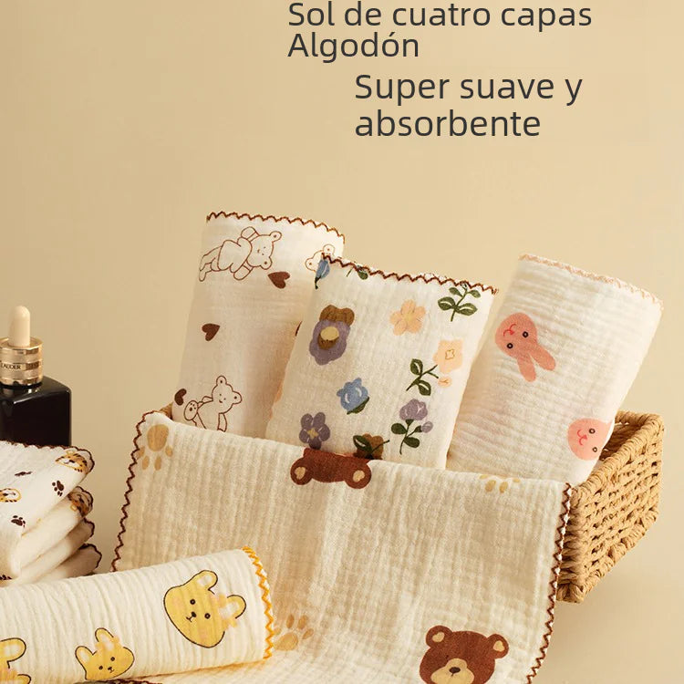 Wholesale Soft Cotton Face Towels for Babies (Set)