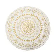 Bohemian Round Indoor Rug - Soft Washable Area Mat