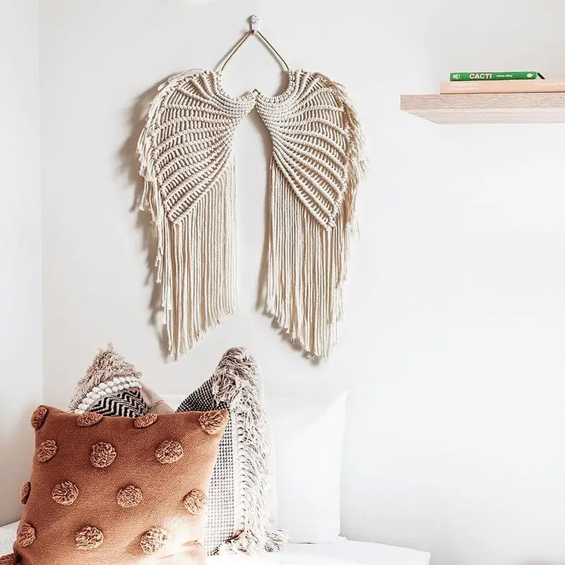 Angel Wings Woven Hanging Decor - Hanna's Modern