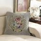 European-Style Simple Chenille Flower Pillow for Home