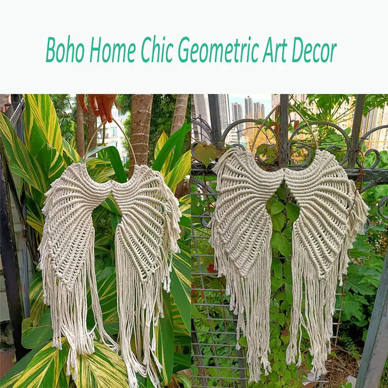 Angel Wings Woven Hanging Decor - Hanna's Modern