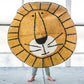 Cute Cartoon Round Area Rug for Kids' Room, Washable