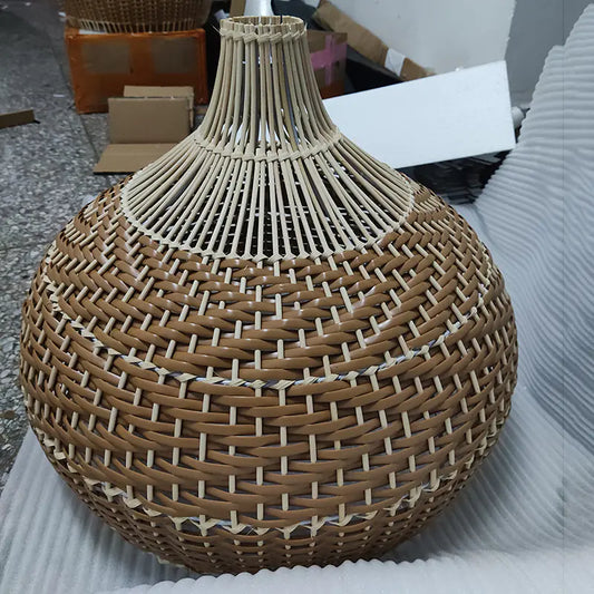 Vintage Rattan Pendant Lamp for Dining Room Decor