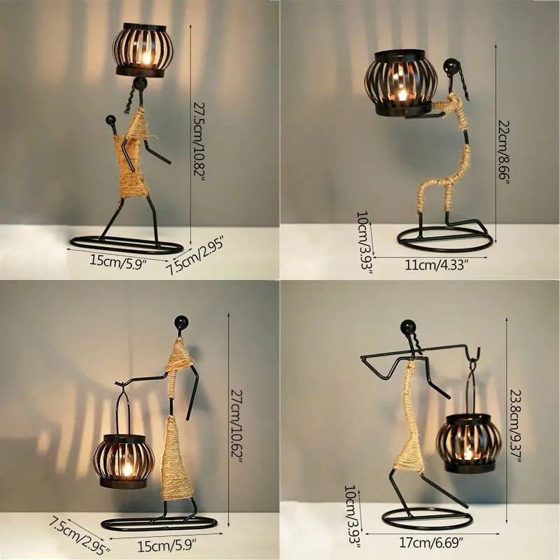 Nordic Metal Candlestick - Hanna's Modern