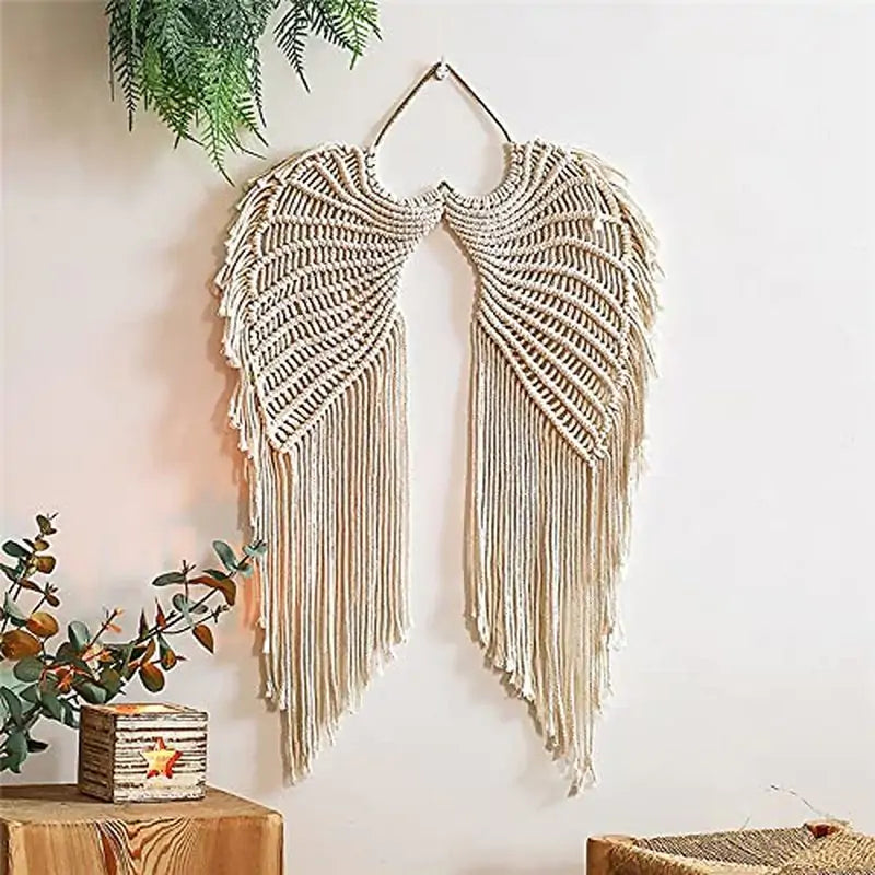 Angel Wings Woven Hanging Decor - Hanna's Modern