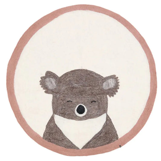 Cute Cartoon Round Area Rug for Kids' Room, Washable