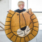 Cute Cartoon Round Area Rug for Kids' Room, Washable