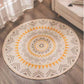 Bohemian Round Indoor Rug - Soft Washable Area Mat