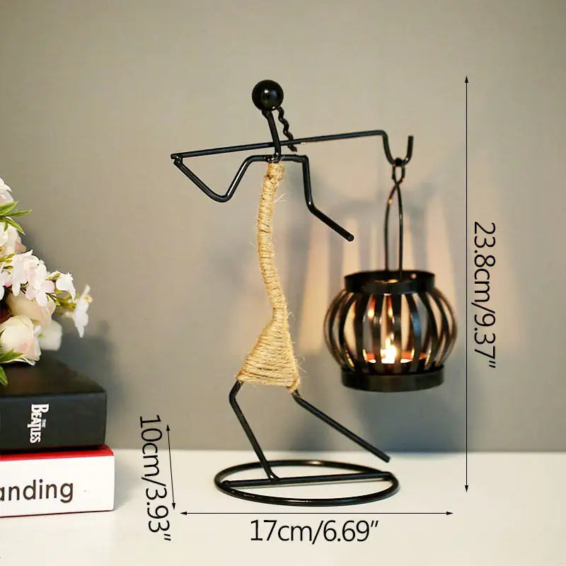 Nordic Metal Candlestick - Hanna's Modern