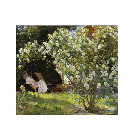 Woman Seated under the Willows - Vintage Oil Painting
