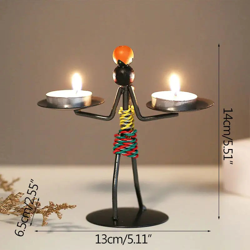 Nordic Metal Candlestick - Hanna's Modern